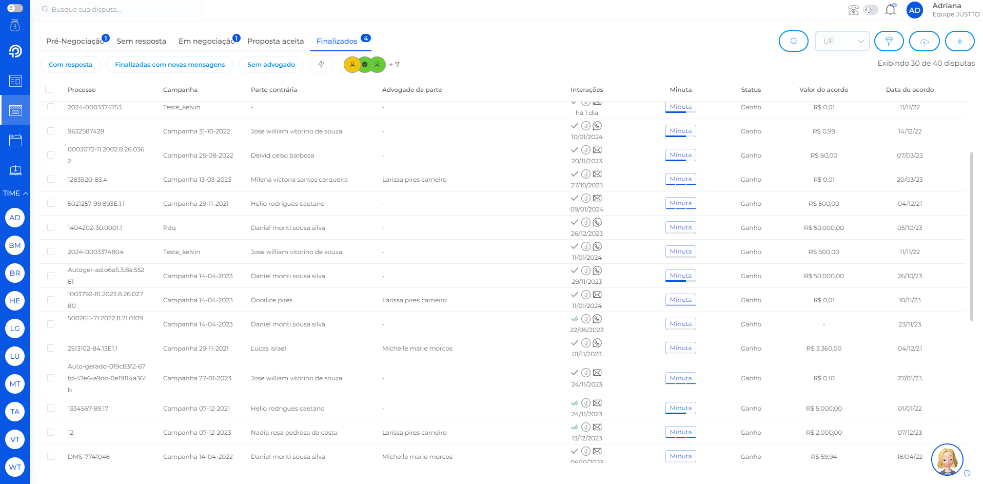 Detalhes Acordos Detalhes Acordos