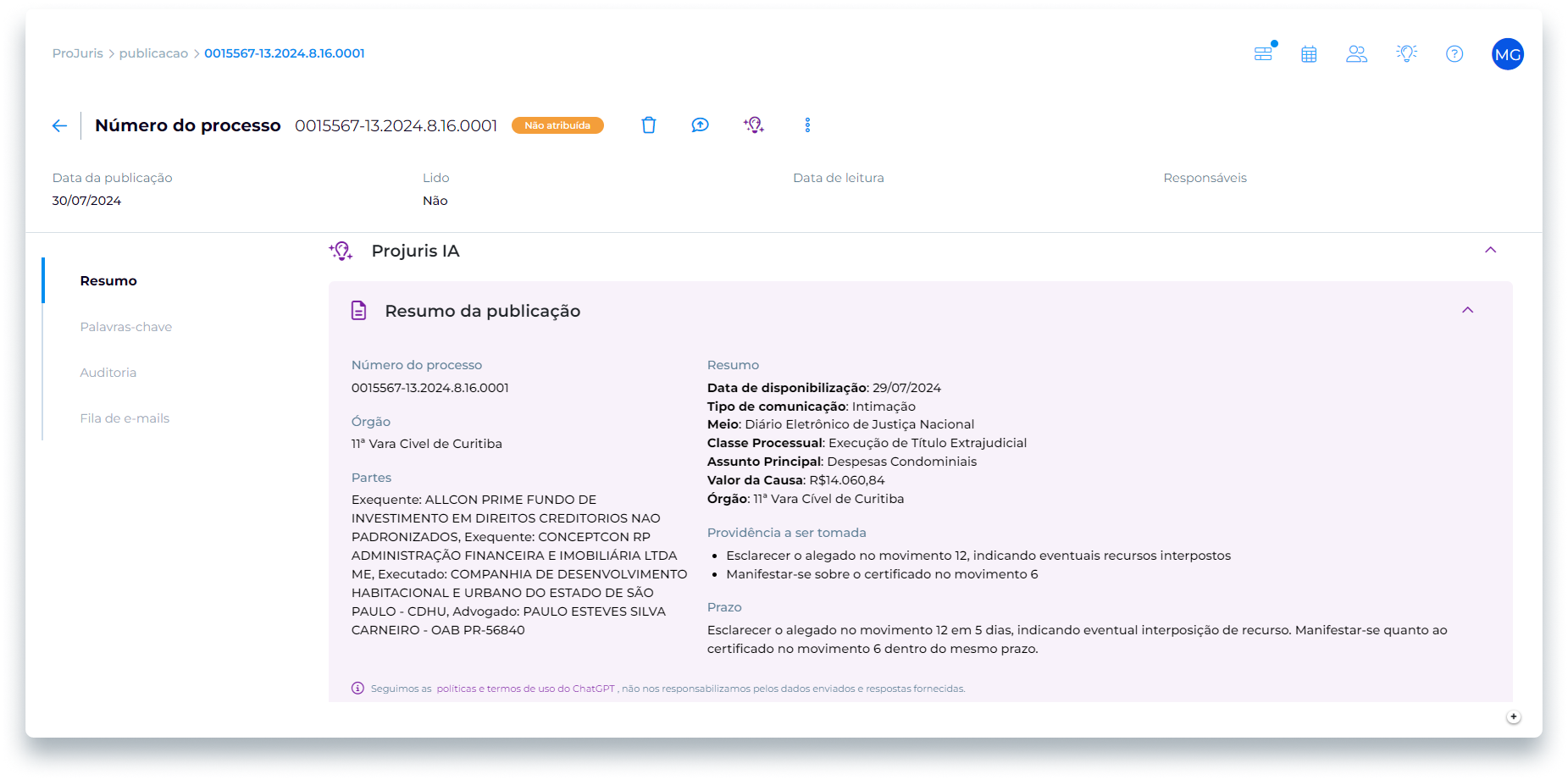 Resumo de Publicações com IA