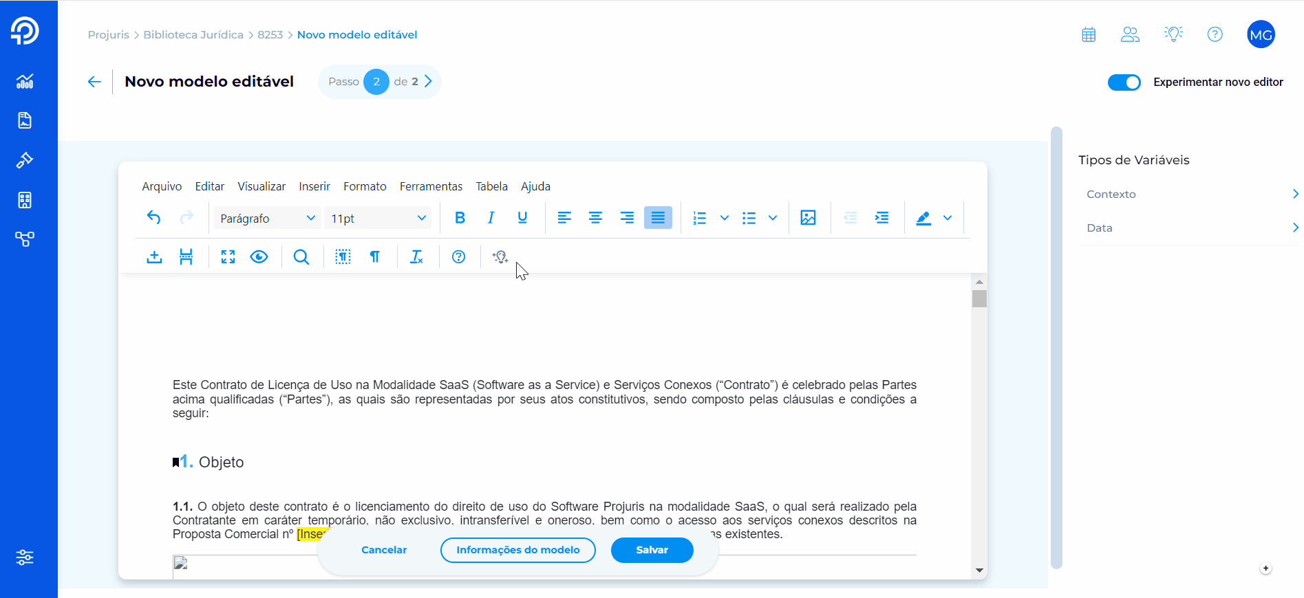 Geração de Cláusulas com IA