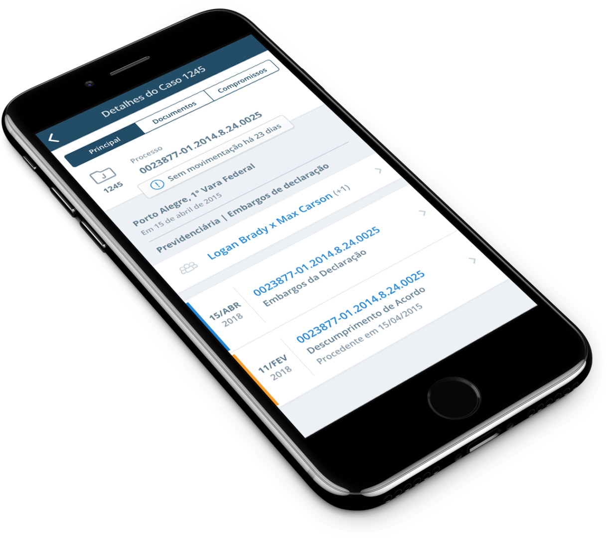 Aplicativo ProJuris no celular