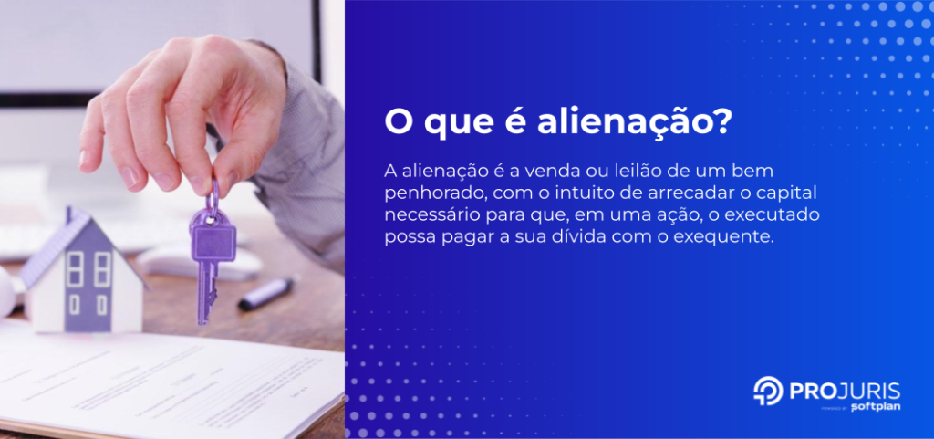 o-que-e-alienacao o que é alienação e qual o significado de alienação. É a venda ou leilão de um bem penhorado para arrecadar o valor necessário ao pagamento de uma dívida em uma ação.