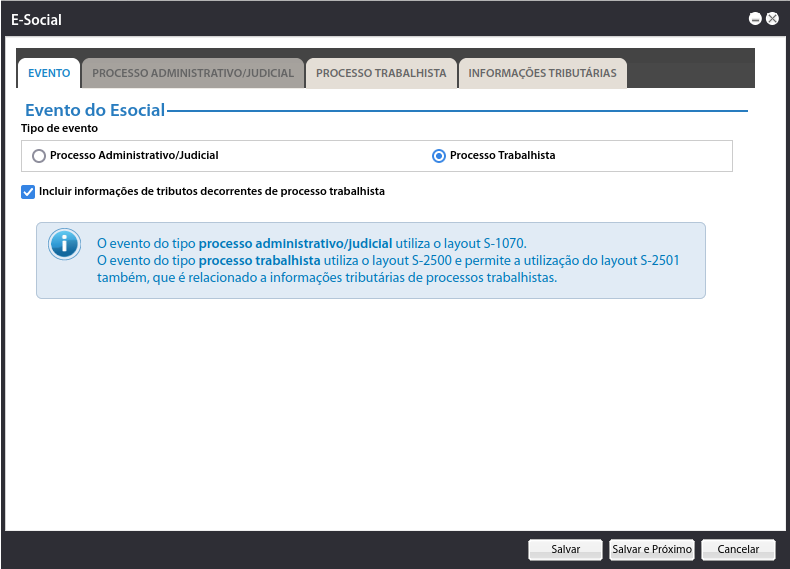 imagem do esocial no Projuris Empresas