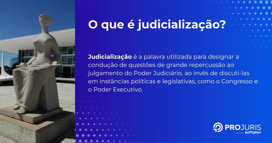 o que é a judicialização. texto com o conceito de judicialização e imagem da deusa themis na praça dos três poderes. 