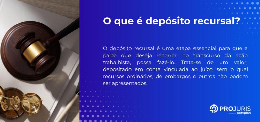 imagem com o conceito do que é depósito recursal