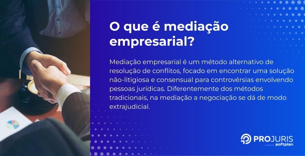 conceito de mediação empresarial, explicando o que é mediação empresarial